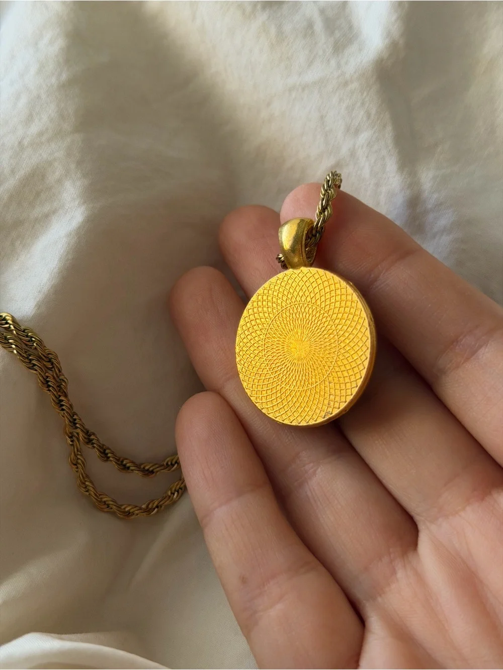 CHANEL Gold and Black Round CC Medallion Necklace